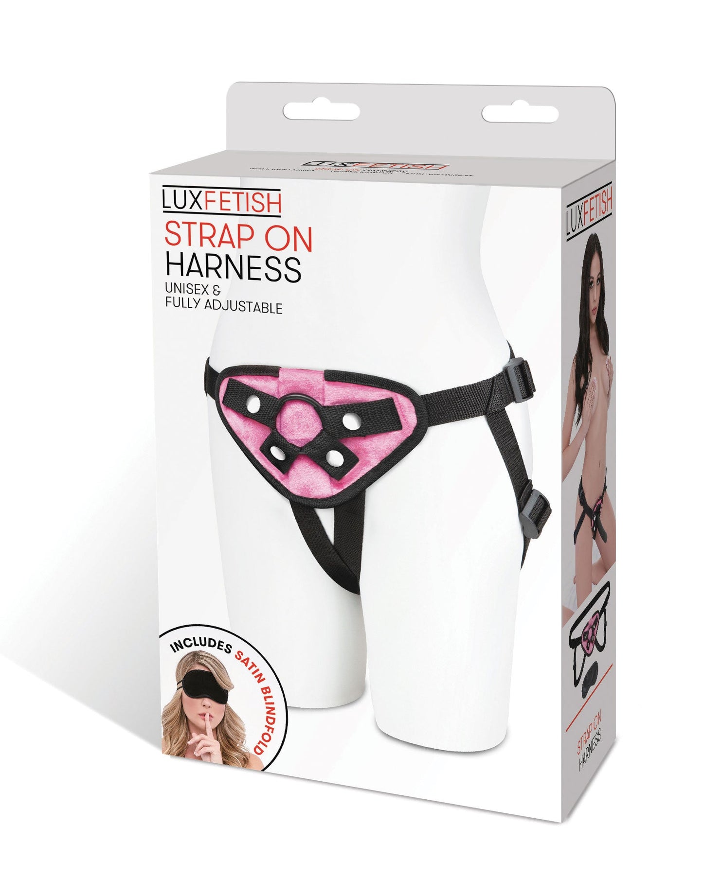 Lux Fetish Pink Velvet Strap-On Harness – Vibrating Harness