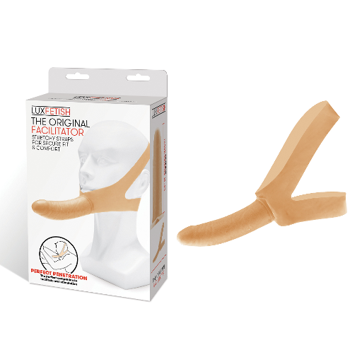 Lux Fetish The Original Facilitator Cream 5.5 Inch Realistic Dildo with Adjustable Head Straps