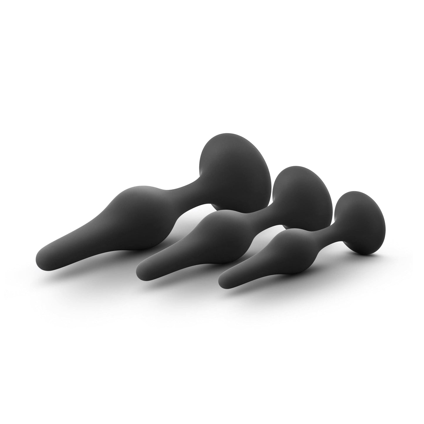 Luxe Beginner Plug Kit (Black) – Three Graduated Sizes Anal Plug Set