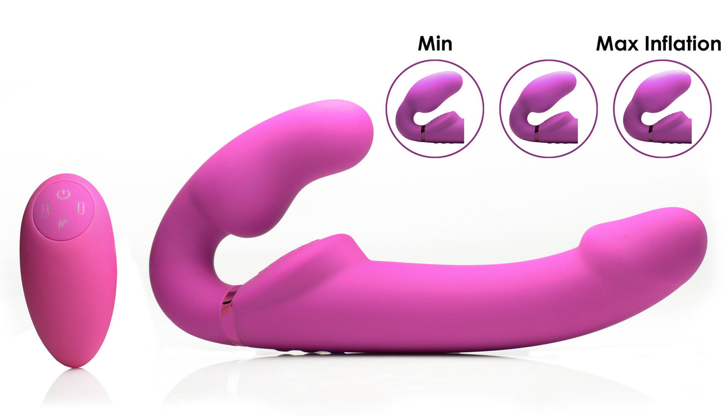Worlds First Remote Control Inflatable Ergo-Fit Strapless Strap-On – Remote-Controlled Strapless Strap-On