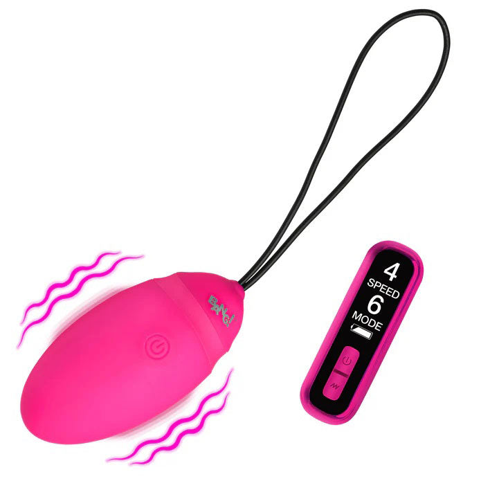 Vibrating Silicone Egg (Pink) – Remote-Controlled 2.8 Inch Vibrator