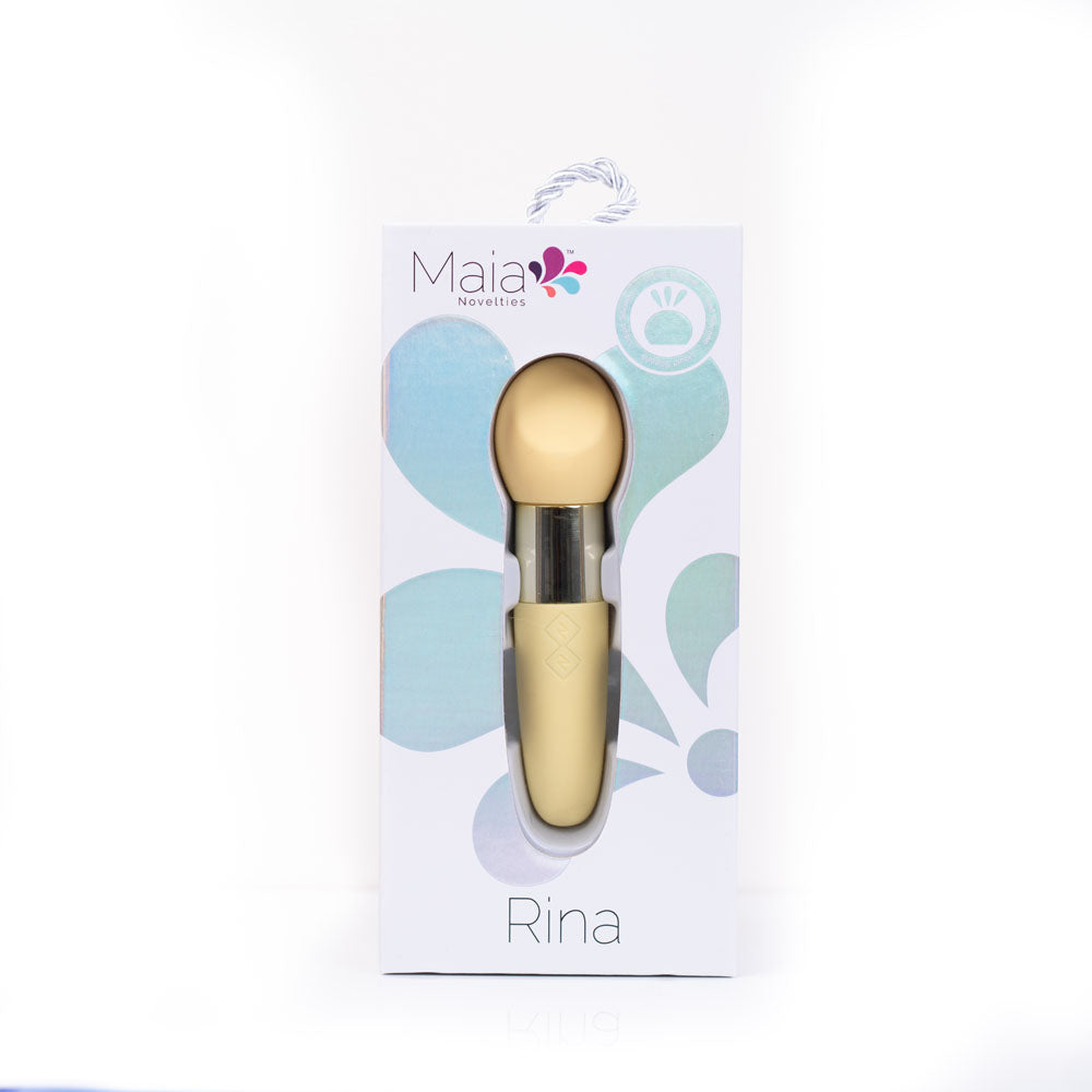 Rina Dual Motor Vibrator - Yellow 13 cm Compact Design