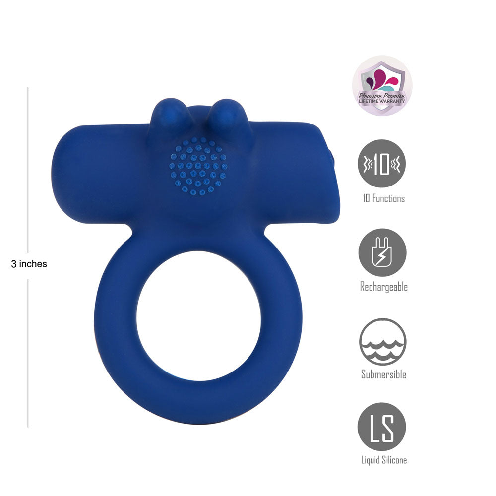Maia Huxley USB Rechargeable Strong Vibrating Liquid Silicone Cock Ring