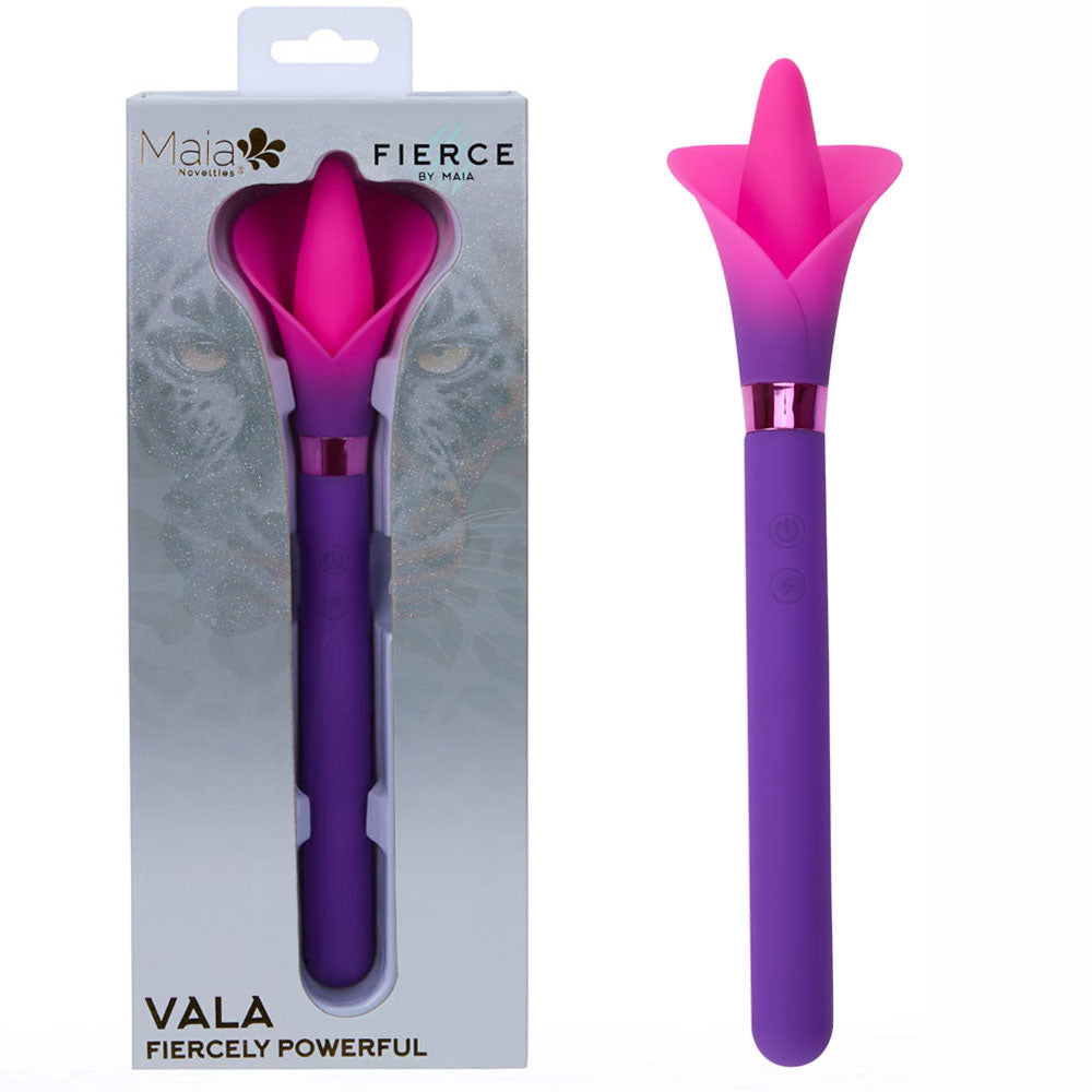 Maia Vala (Pink) – USB Rechargeable Silicone Flower Vibrator 22.2 cm