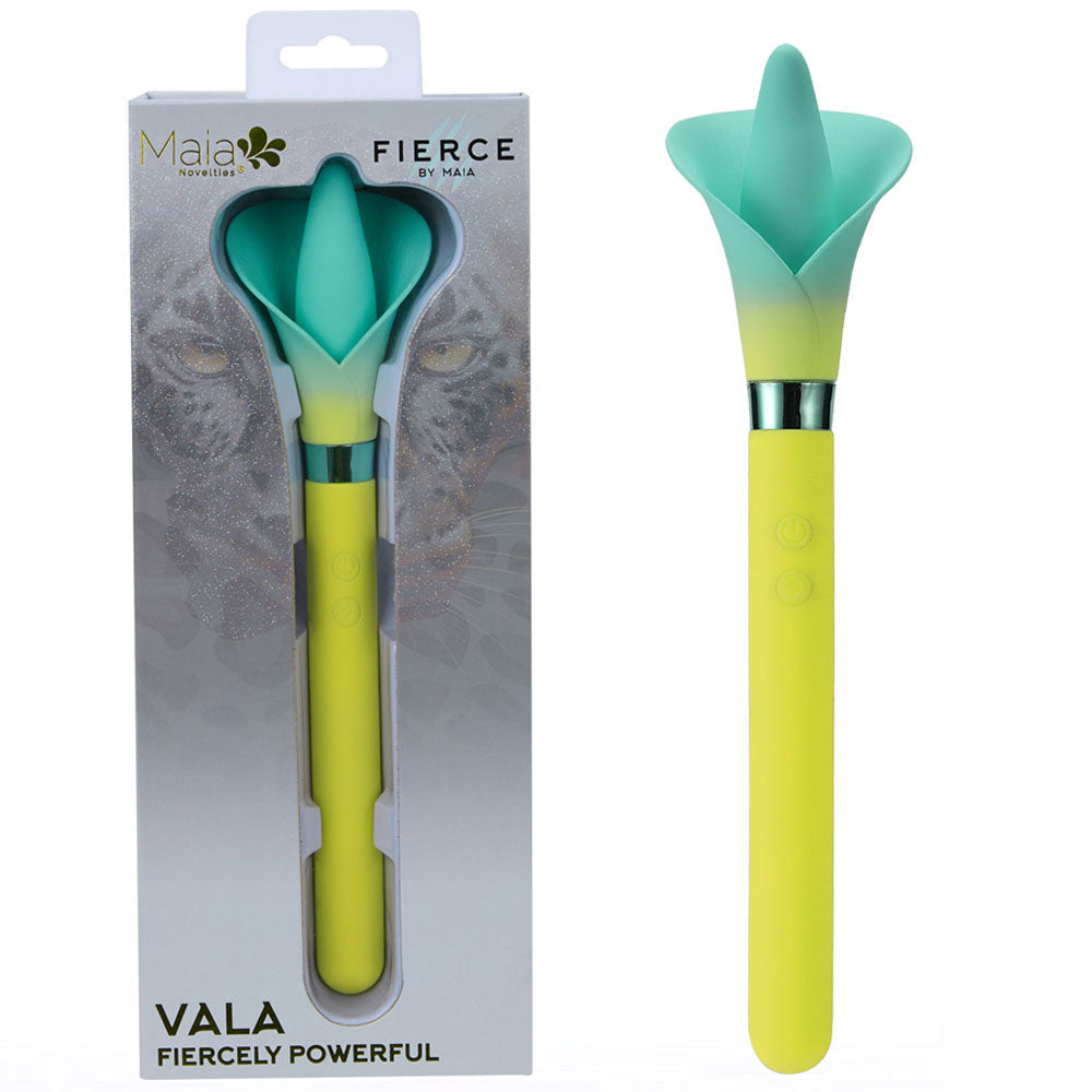 Maia Vala (Green) – USB Rechargeable Silicone Flower Vibrator 22.2 cm