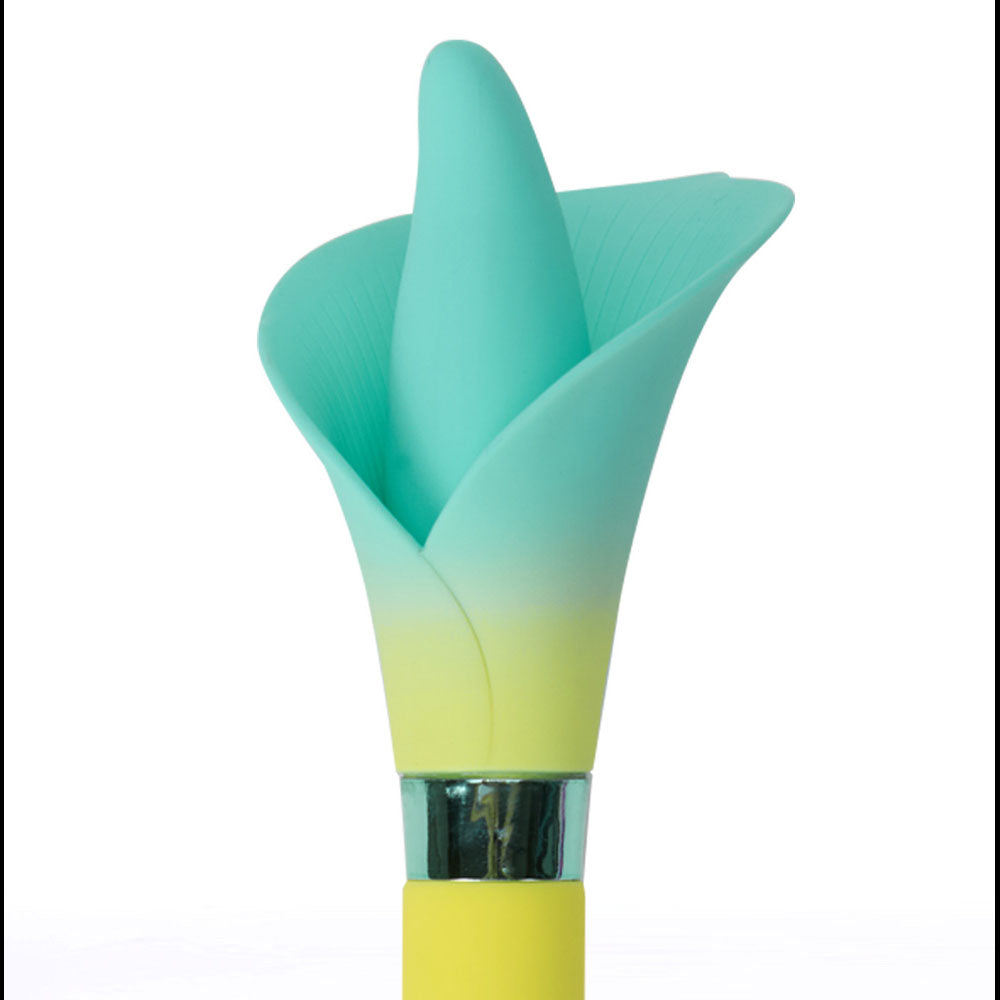 Maia Vala (Green) – USB Rechargeable Silicone Flower Vibrator 22.2 cm