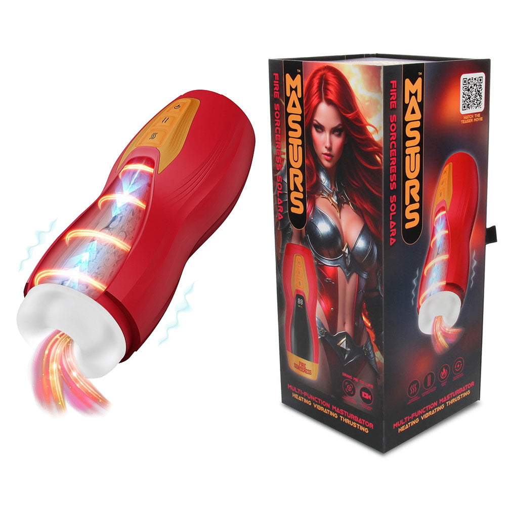 MASTURS Solara – USB Rechargeable Heated Vibrating Thrusting Masturbator