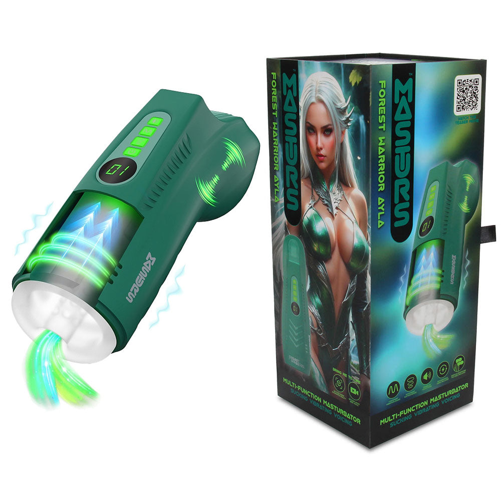 MASTURS Ayla – USB Rechargeable Sucking and Vibrating Auto Stroker