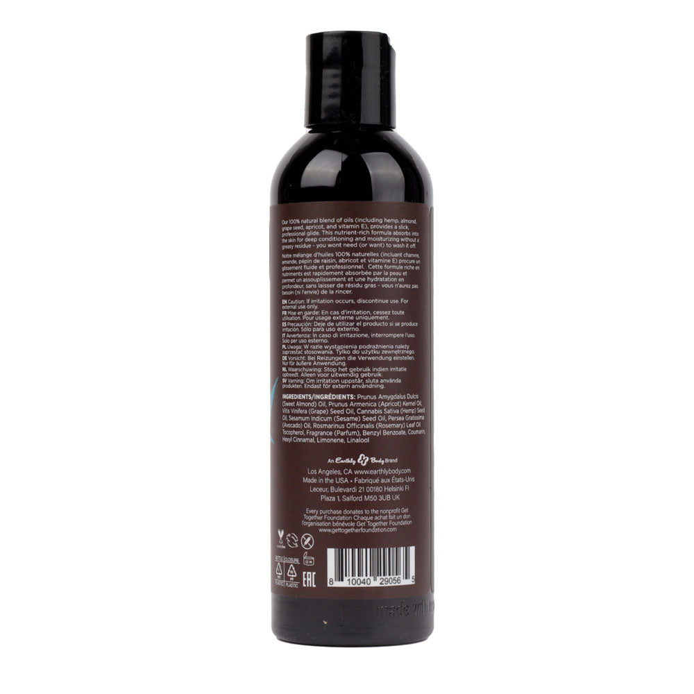 Hemp Seed Massage and Body Oil with Italian Bergamot Juniper Berries and White Wood 237 ml