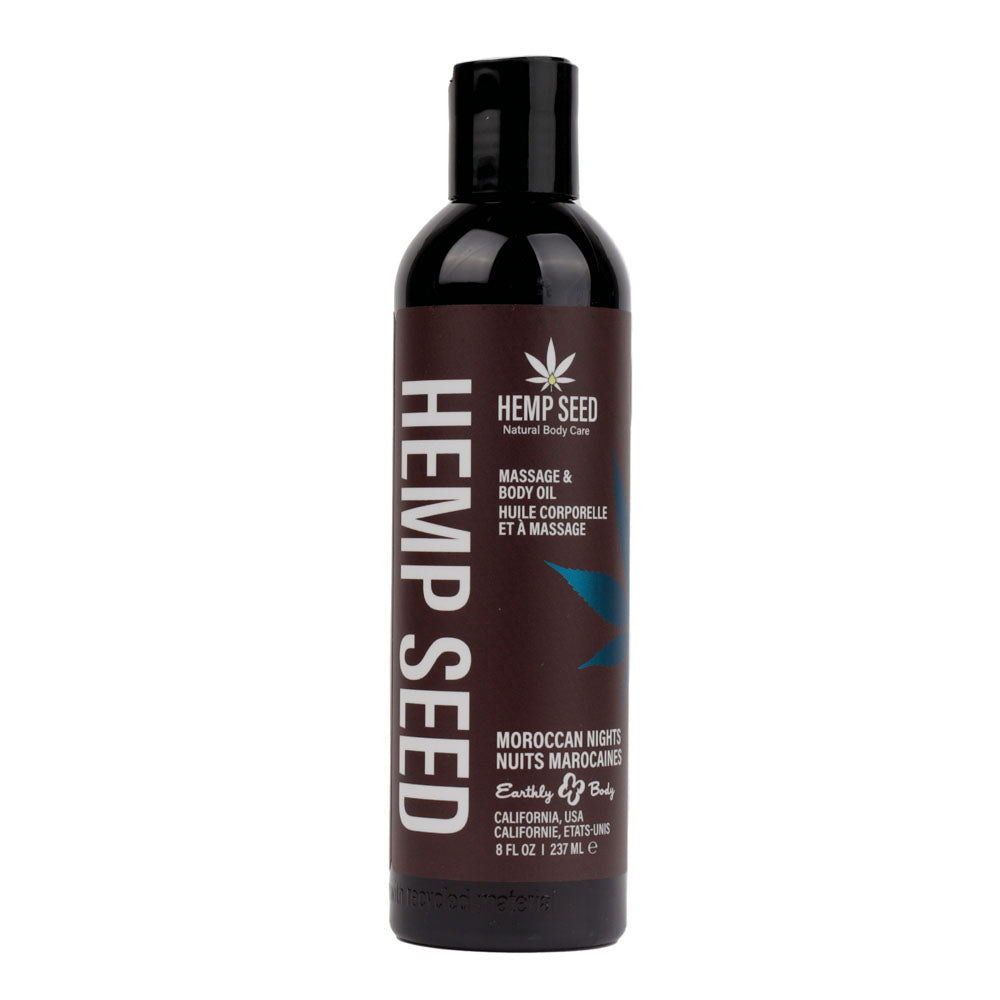 Hemp Seed Massage Oil Moroccan Nights Scent 237ml Bottle