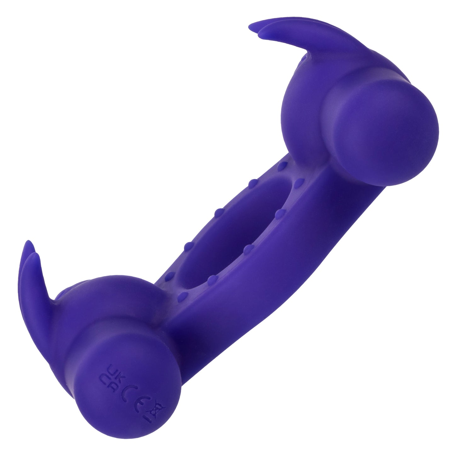 Silicone Triple Orgasm Enhancer in Purple with 12 Vibration Functions and Dual Independent Motors