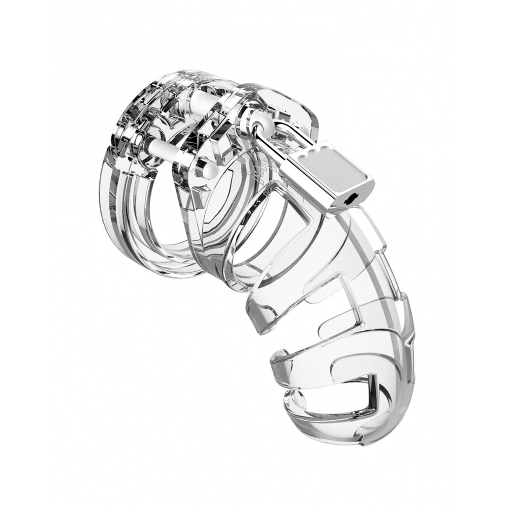Man Cage 02 – 3.5 Inch Clear Male Chastity Cage