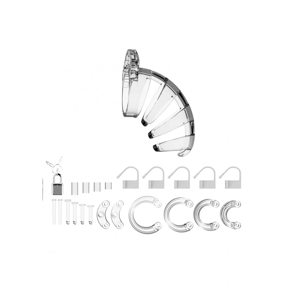 Man Cage 02 – 3.5 Inch Clear Male Chastity Cage