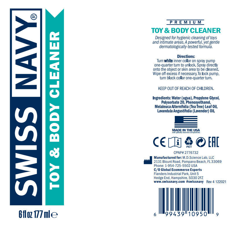 Swiss Navy Toy and Body Cleaner 1 Ounce Lavender Scented
