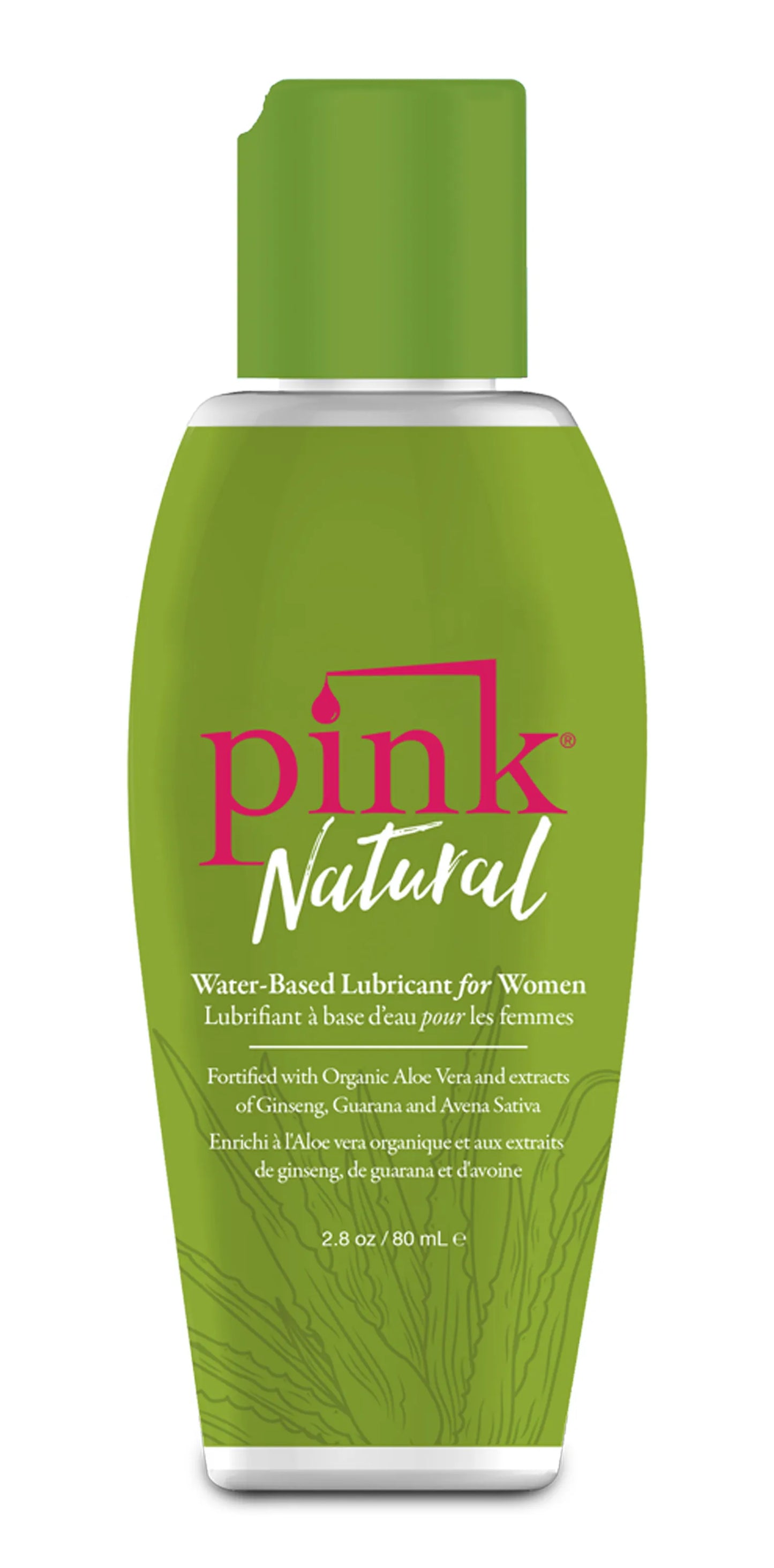 Pink Natural Water-Based Lubricant 80 ml - Organic Aloe Vera Lubricant