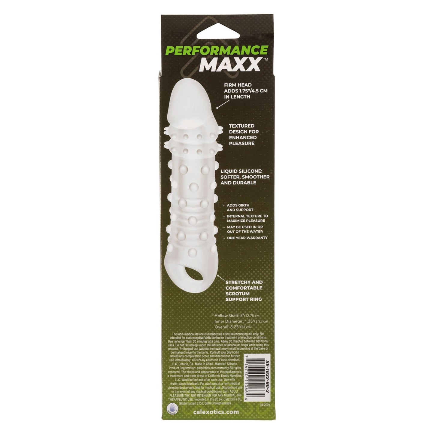 Performance Maxx Liquid Silicone Adonis 1.75 Inch Textured Enhancer