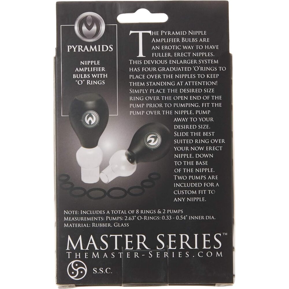 Master Series Pyramid Nipple Amplifier Bulbs with O Rings – Nipple Enlarger