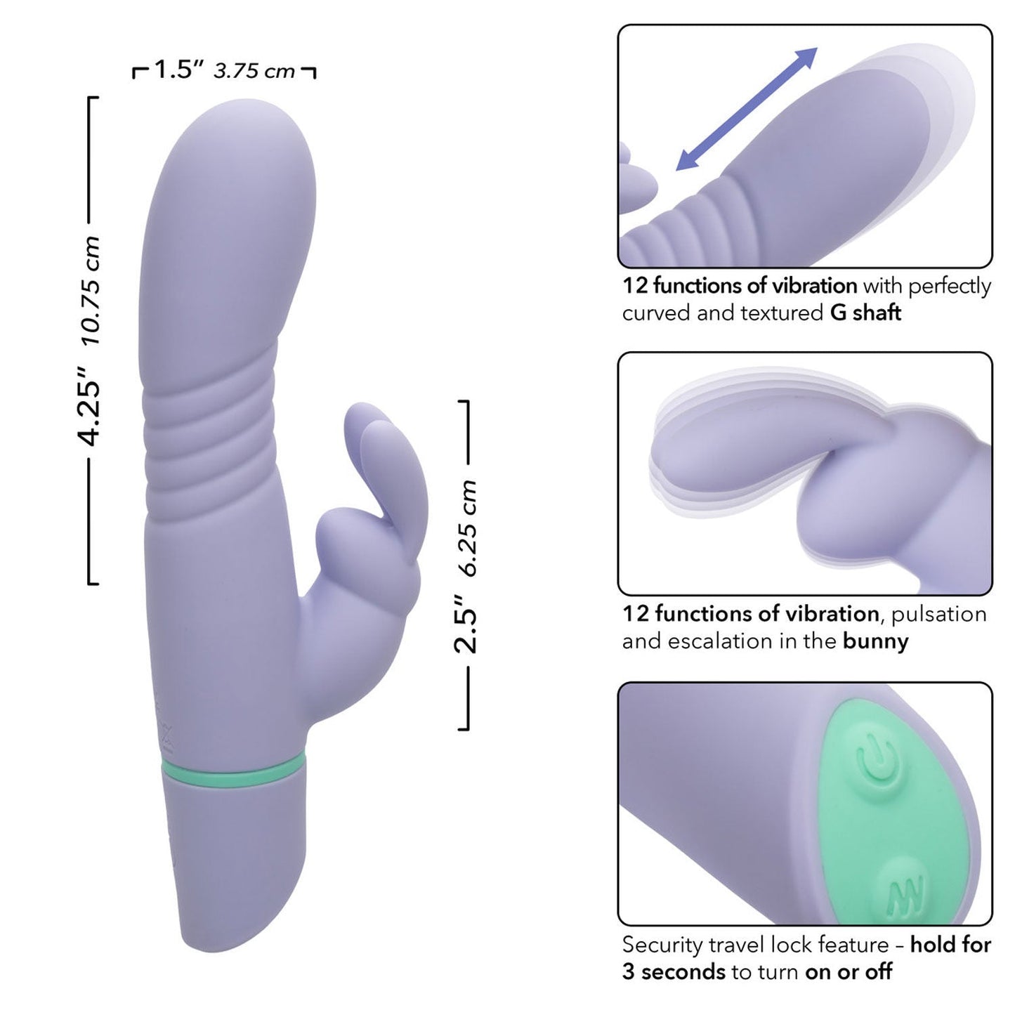 Love Bunny Thrusting Bunny (Purple) – Dual Stimulator Vibrator