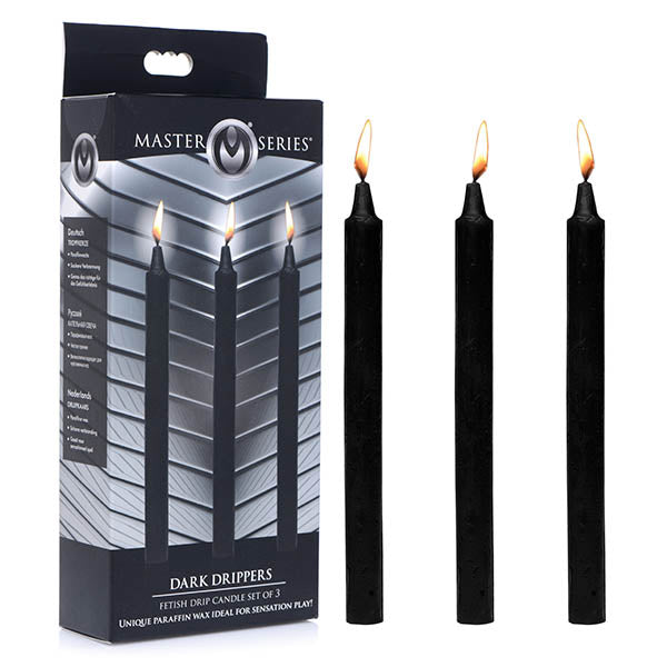 Master Series Fetish Drip Candles Black Three Pack