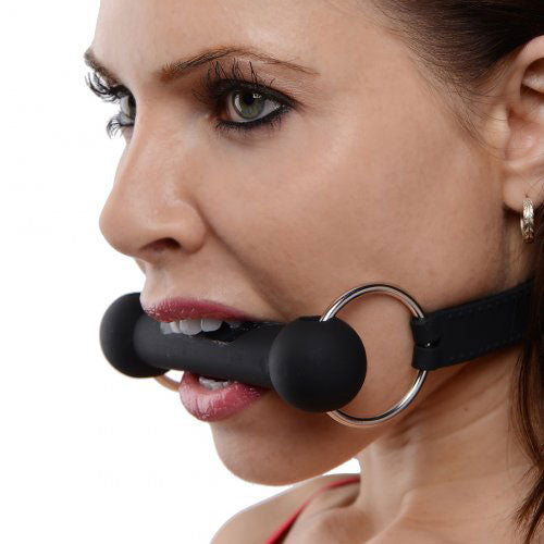 Master Series Mr. Ed Lockable Silicone Horse Bit Gag – Adjustable Silicone Gag