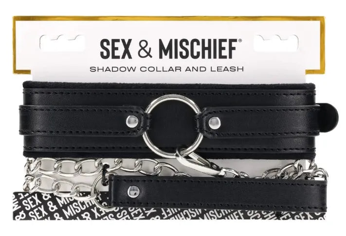 Shadow Collar and Leash – Faux Leather Collar and Leash Set