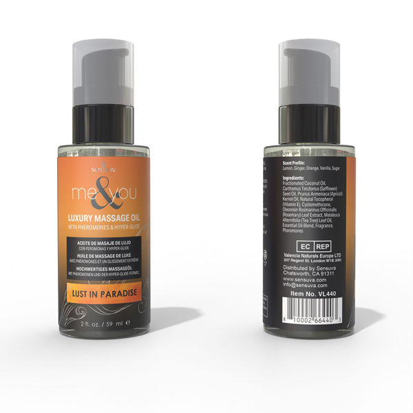 Me and You Pheromone Infused Massage Oil Lust in Paradise 2oz