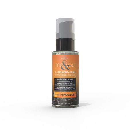 Me and You Pheromone Infused Massage Oil Lust in Paradise 2oz