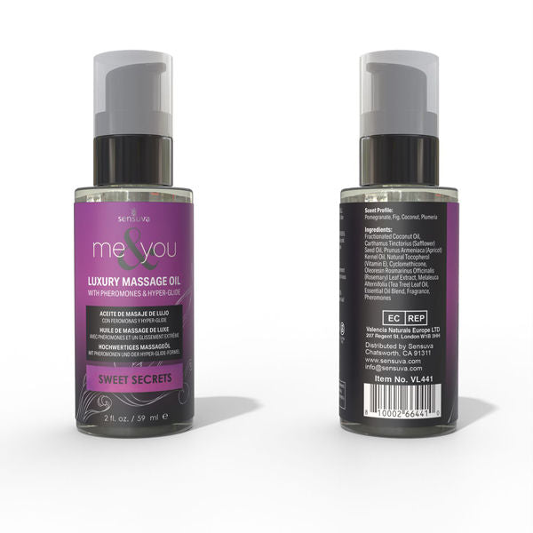 Me and You Sweet Secrets Pheromone Infused Massage Oil 2oz