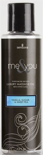 Me and You Vanilla Sugar Massage Oil with Sweet Pea Scent 4.2 Oz