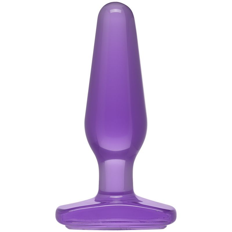 Medium Butt Plug Purple 5 Inch Crystal Jellies Toy