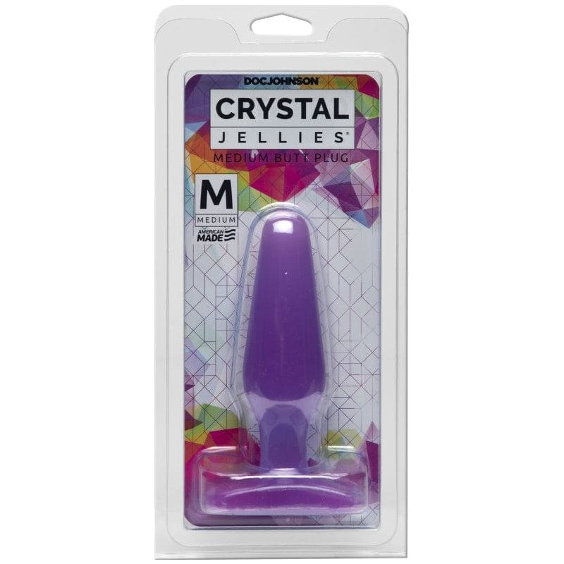 Medium Butt Plug Purple 5 Inch Crystal Jellies Toy