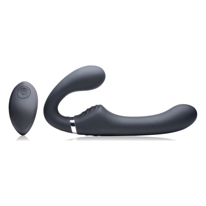 Mighty Rider 10X Strapless Strap-On Black with Remote Control