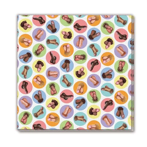 Mini Penis Napkins 8 Pack Funny Bachelorette Party Supplies