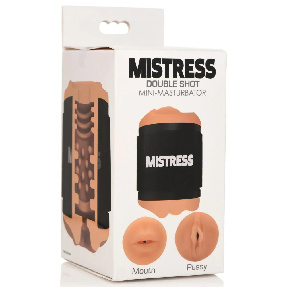 Mistress Double Shot Mini Masturbators Mouth and Pussy Medium Tone