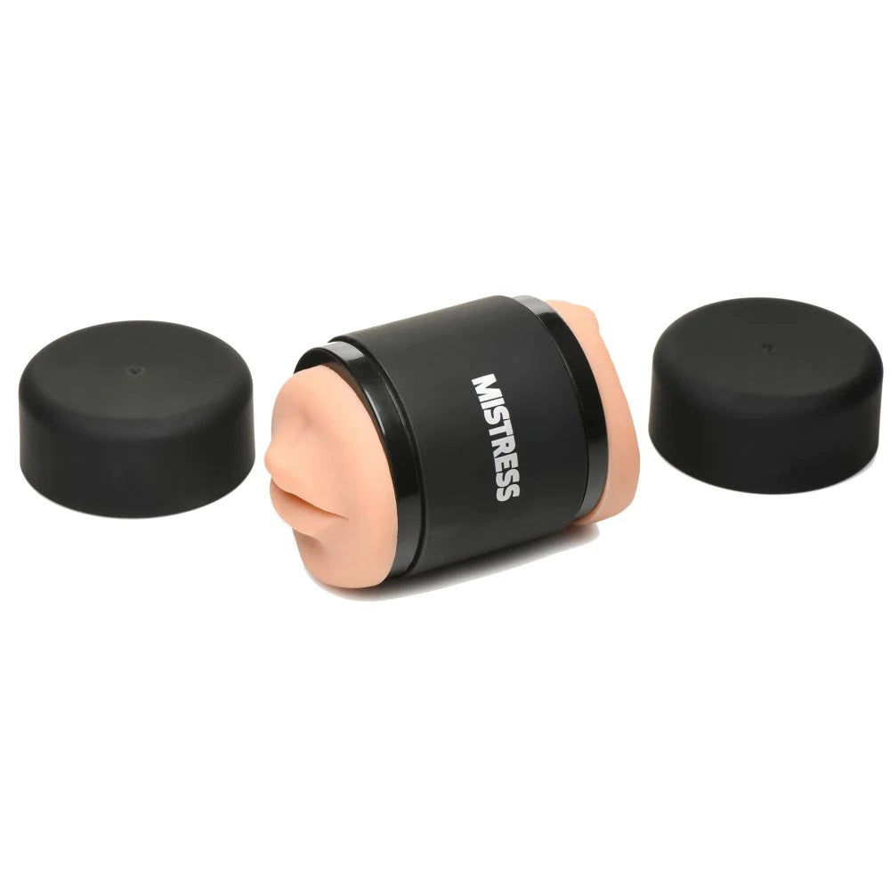 Mistress Double Shot Mini Masturbators Mouth and Pussy Medium Tone