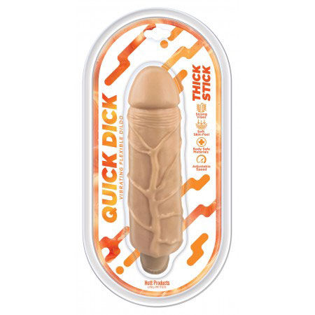 Thick Stick Quick Dick Vibrating Flexible 5 Inch Dildo