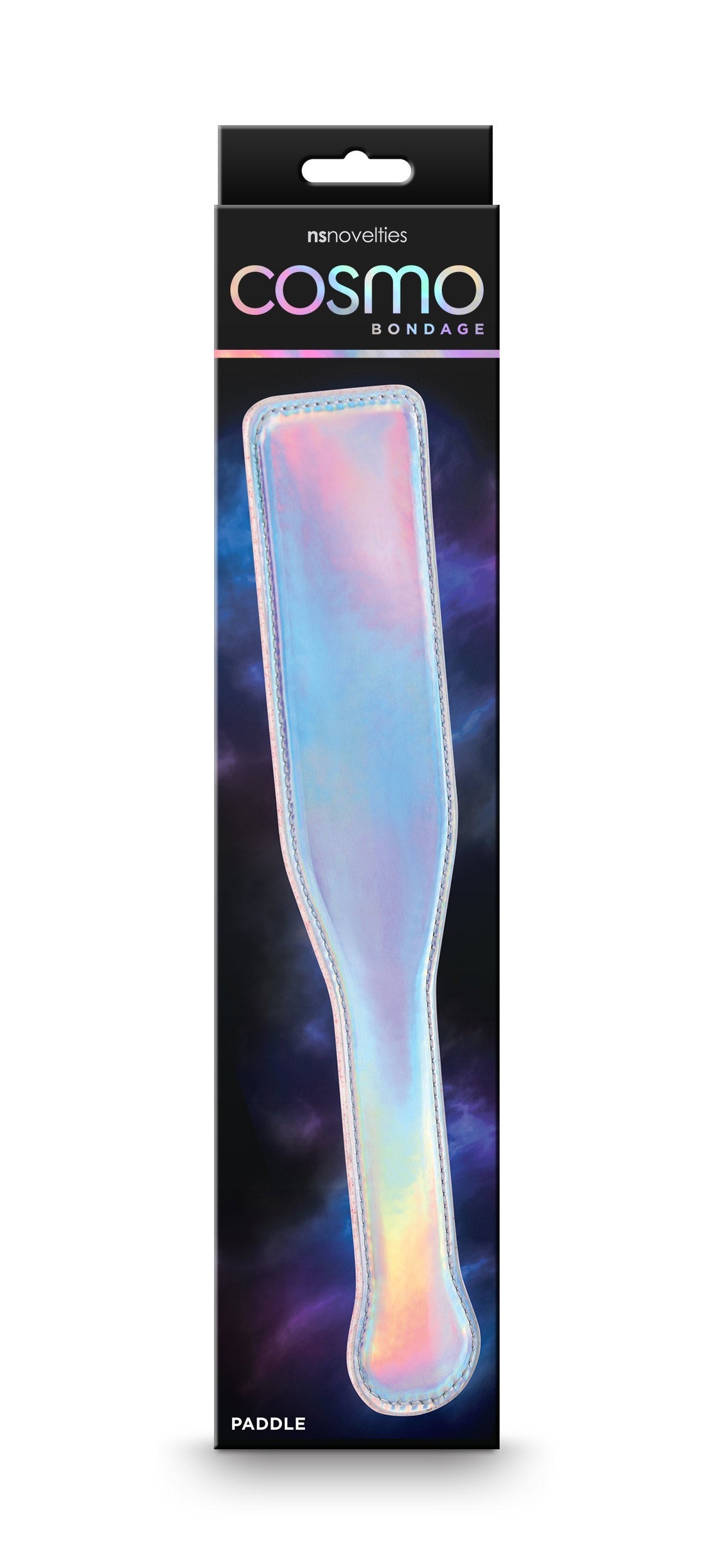 Cosmo Bondage Paddle - Rainbow Metallic Rainbow Paddle