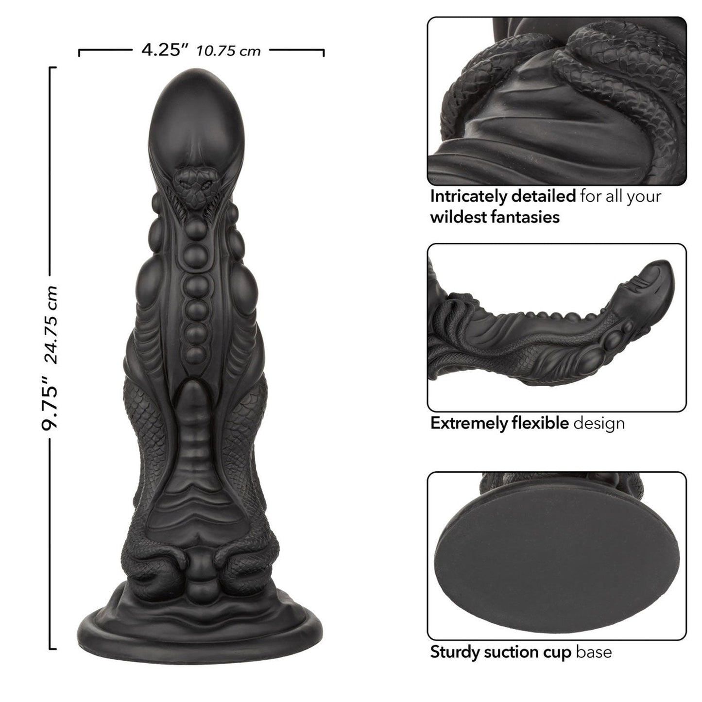 Monster Dong The Colossus 9.75 Inch Black Large Dildo Toy