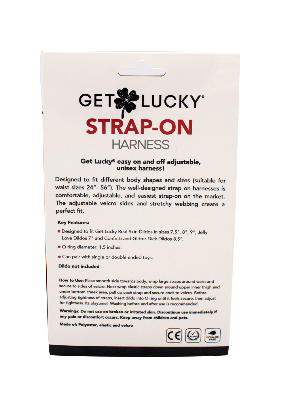 Get Lucky Strap On Harness (Black) – Adjustable Strap On Harness