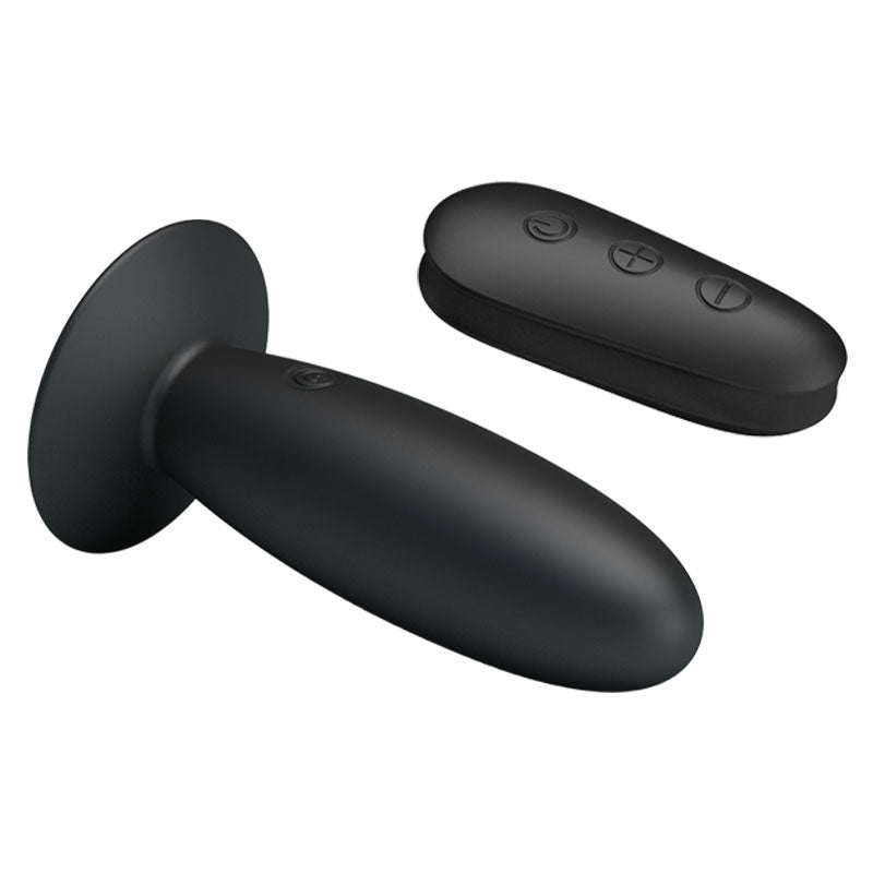 Pretty Love Mr. Play (Black) – Remote-Controlled Silicone Vibrating Anal Plug