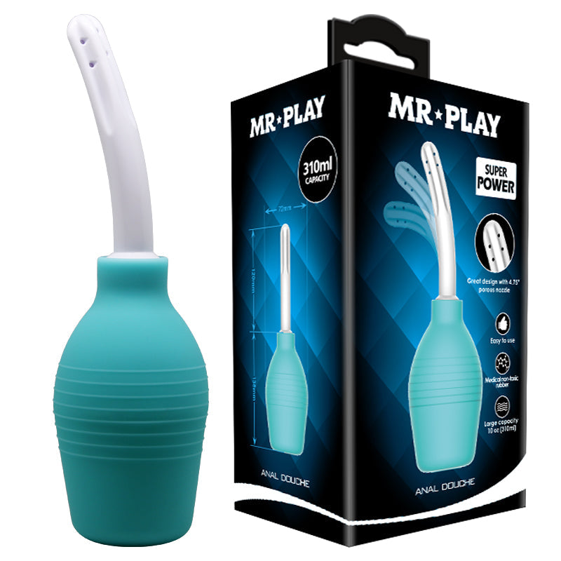 Mr Play Unisex Anal Douche with 310ml Capacity Aqua White