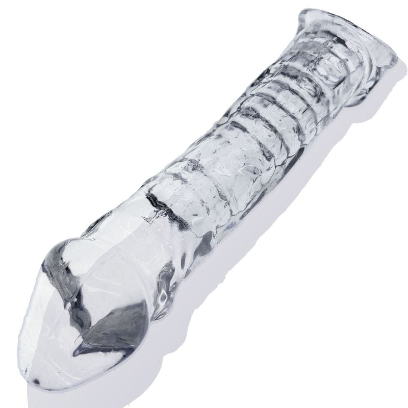 Muscle Ripped Cocksheath Clear - 9 Inch - Adjustable Size Fit