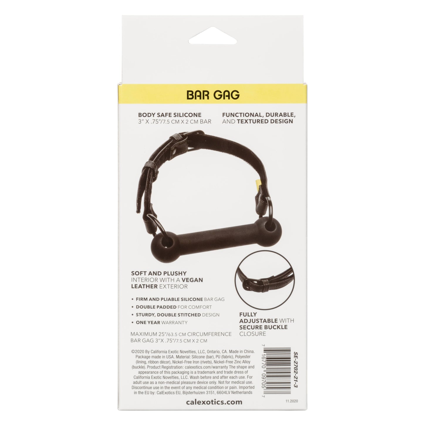 Boundless Bar Gag – Body-Safe Silicone Bar Gag with Vegan Leather Strap