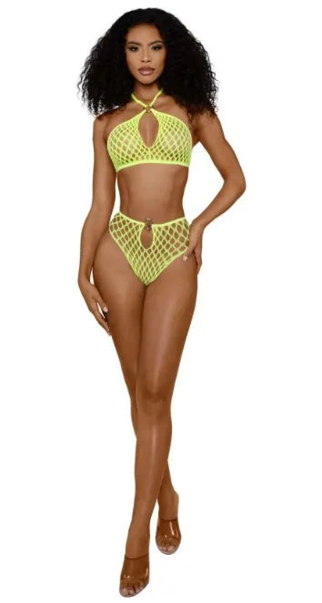 Situation Net 2-Piece Set – Nylon Spandex Lingerie Set