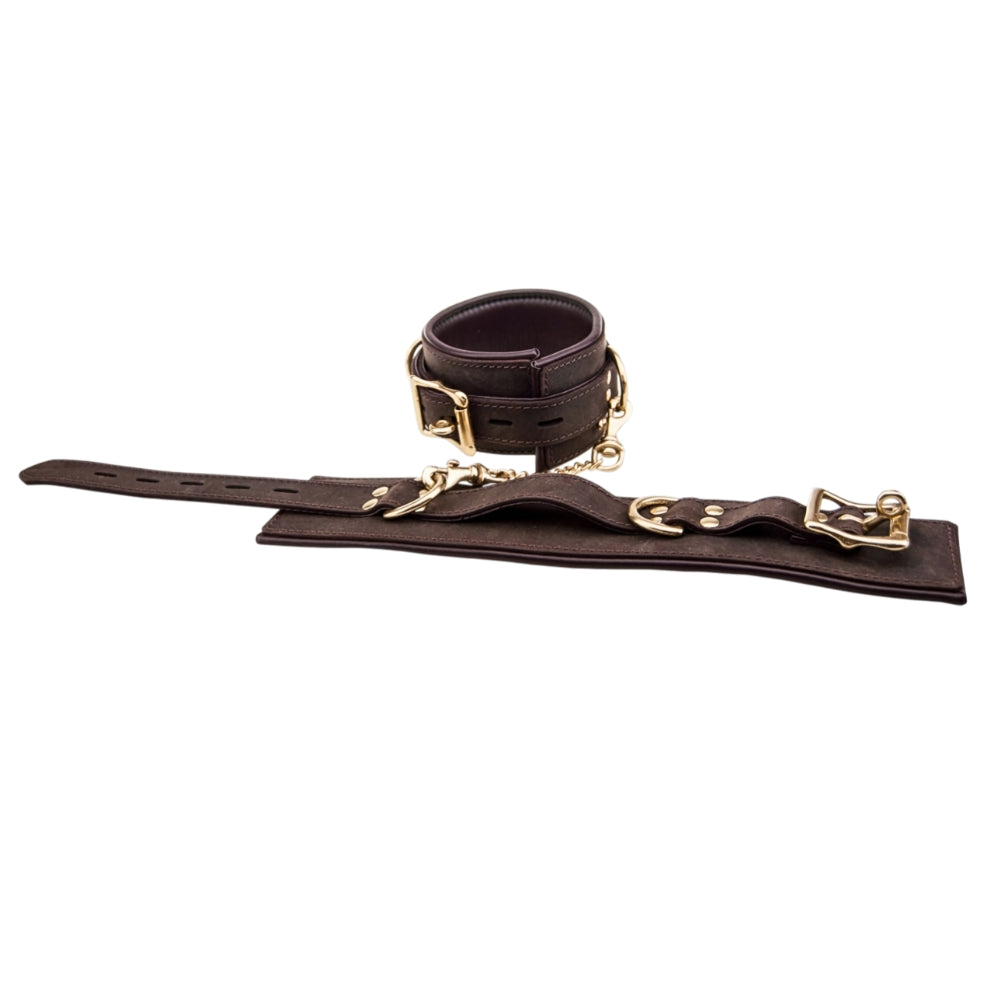 BOUND Nubuck Leather Wrist Restraints – Adjustable Soft Leather Bondage Restraints