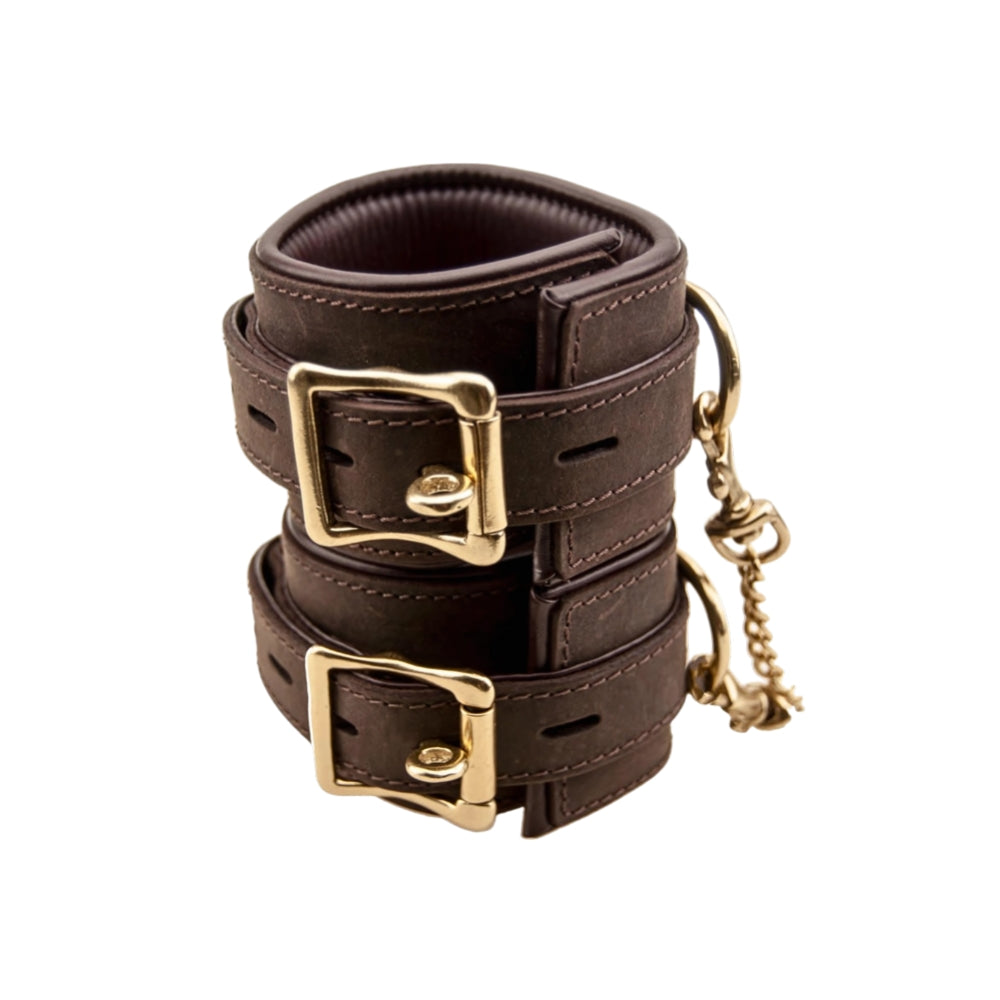 BOUND Nubuck Leather Wrist Restraints – Adjustable Soft Leather Bondage Restraints
