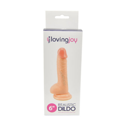 Loving Joy Realistic Dildo with Suction Cup – Hyper-Realistic Textured 6 Inch Dildo