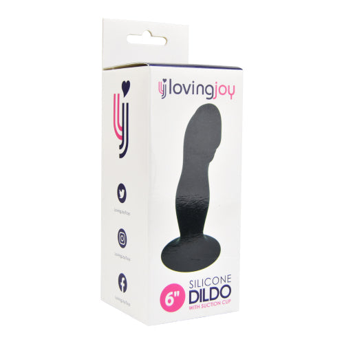 Loving Joy Silicone Dildo 6 Inch – Harness Compatible Dong with Suction Cup