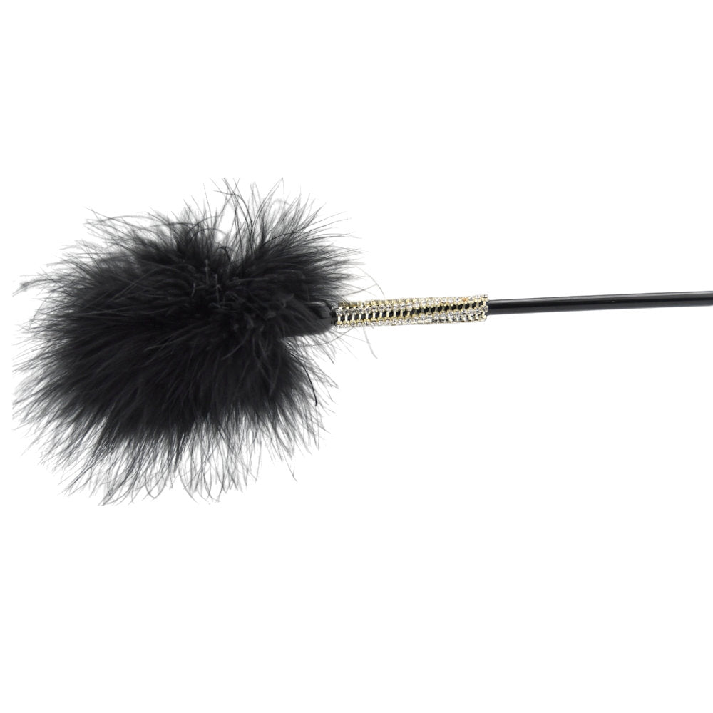 Bound to Please Silicone Heart Shaped Crop with Feather Tickler – Silicone Crop with Feather Tickler