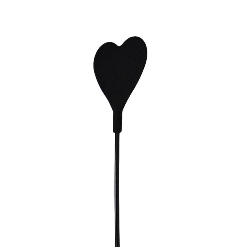 Bound to Please Silicone Heart Shaped Crop with Feather Tickler – Silicone Crop with Feather Tickler